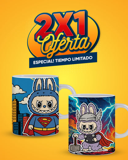 SuperHeroe 𝓛𝓪𝓫𝓾𝓫𝓾 - Edición Limitada  (Compra 1 y lleve otra taza gratis)